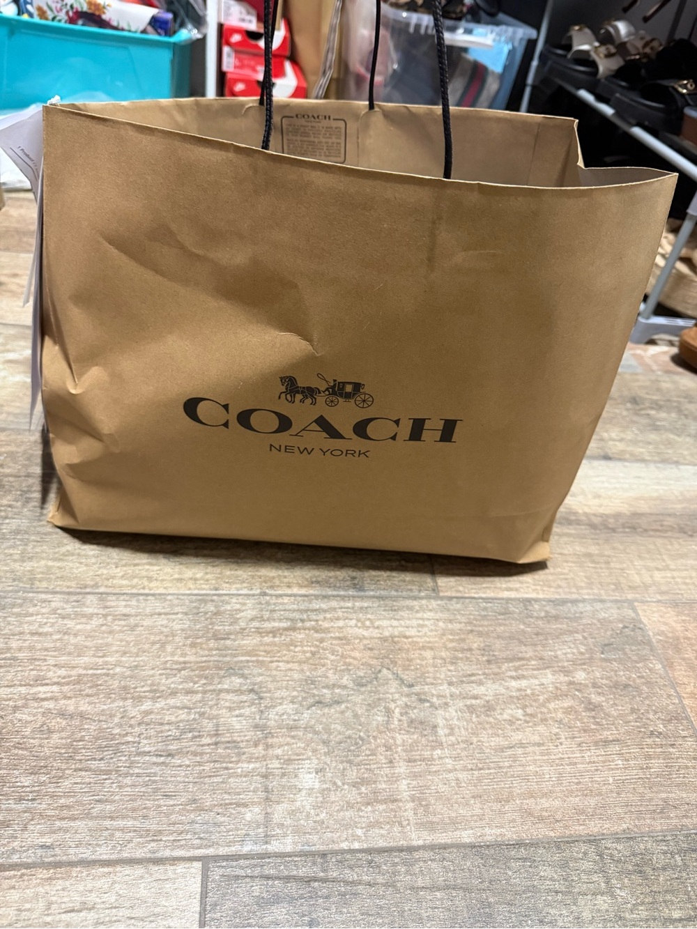 Coach Light Blue Denim Satchel with Red Heart & Orange Tag - Picture 6 of 9